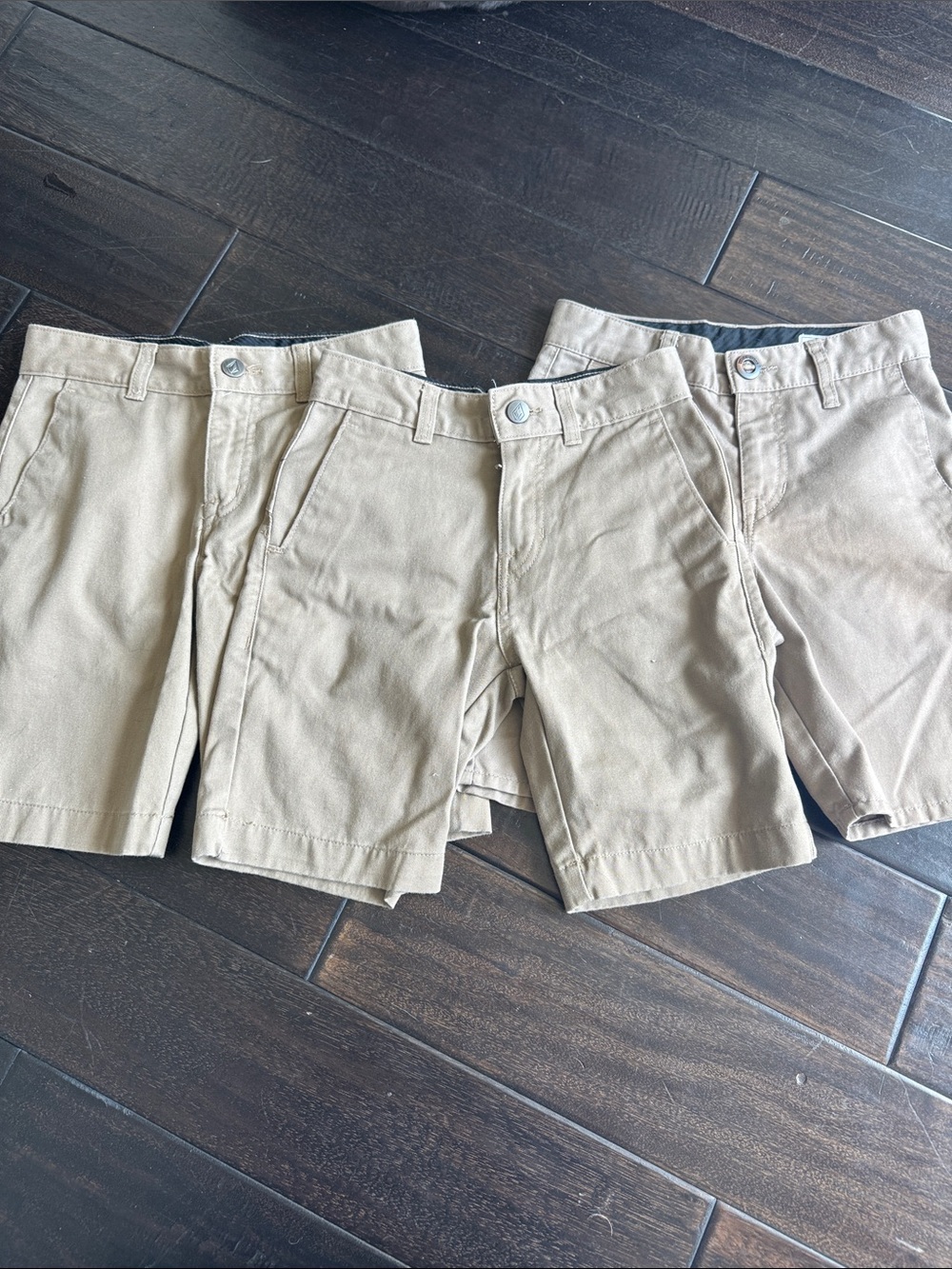 Volcom Kids Khaki Flat-Front Shorts